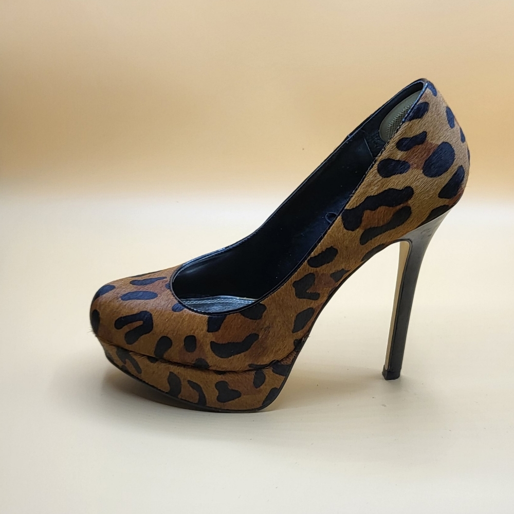 Leopard Print Platform Heels - image 1